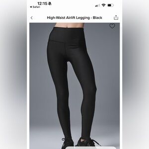 ALO Yoga High Waist Airlift Black Leggings Size Small